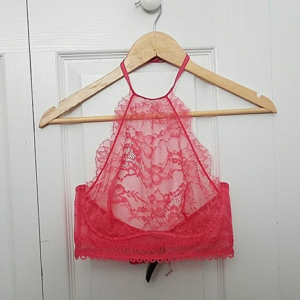 NWT Victoria's Secret Sheer High Neck Bralette